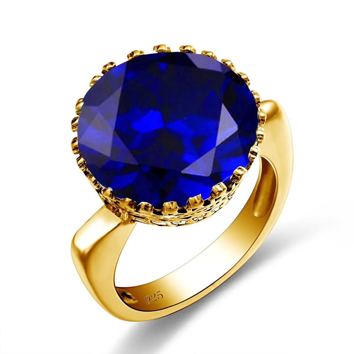 15x15mm Round Mystic Topaz Statement Ring – 925 Sterling Silver, Birthstone Luxury Party Jewelry