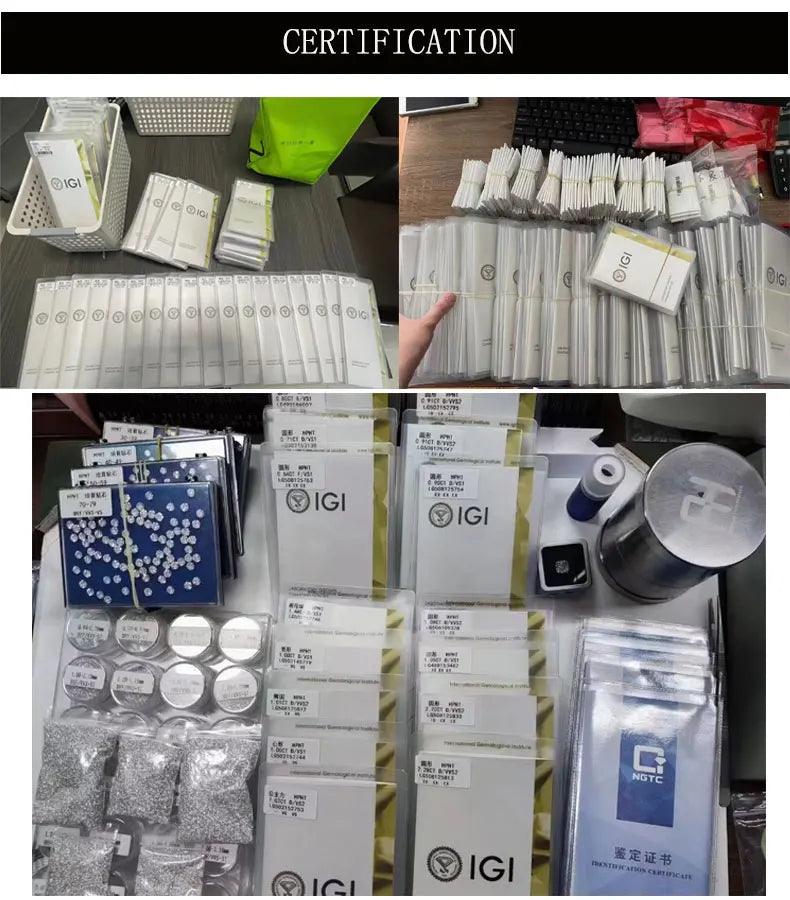 Ring 14K White Gold DEF VVS Round Lab Diamond Full Eternity Female's - J&G® JEWELRY STORE