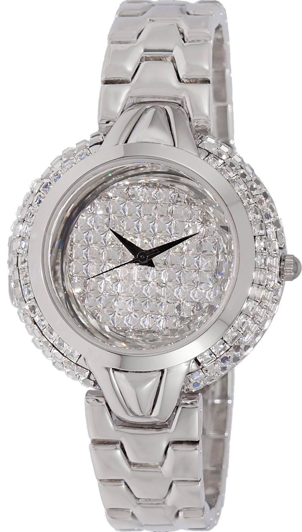 Adee Kaye Starry Collection Crystal Accents Sunray Brass. A brand-new Adee Kaye Starry watch. Angled view.