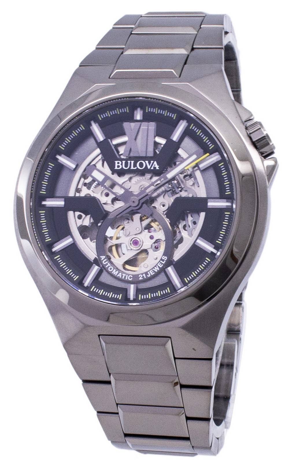 Bulova Classic Automatic Stainless Steel Water Resistant. A brand-new Bulova Classic watch featuring a Stainless steel strap. Front view.