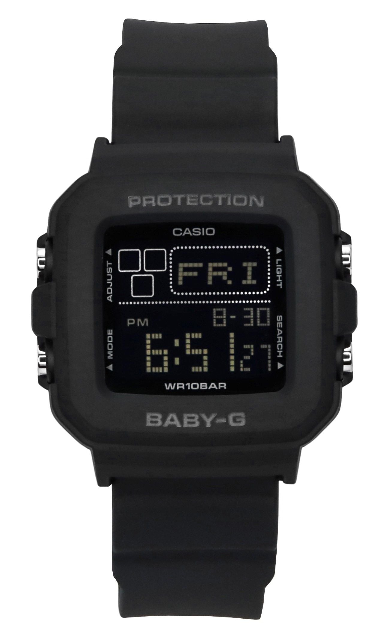 Casio Baby-G Digital Resin Strap Black Dial Quartz 100M Wo. A brand-new Casio Baby-G watch featuring a Black dial. Angled view.