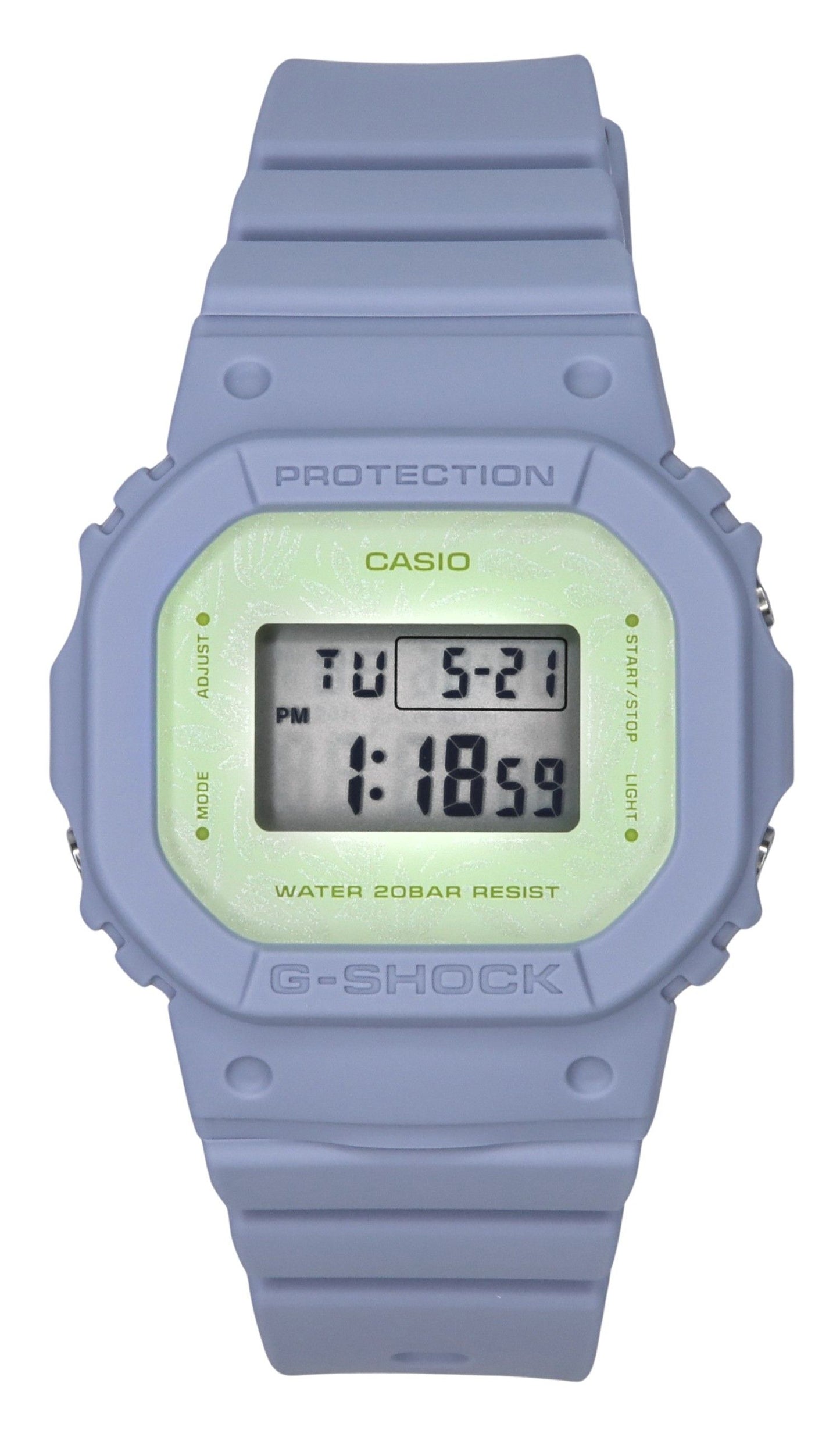 Casio G-Shock Nature's Colour Series Digital Bio Based. A brand-new Casio G-Shock watch. Side view.