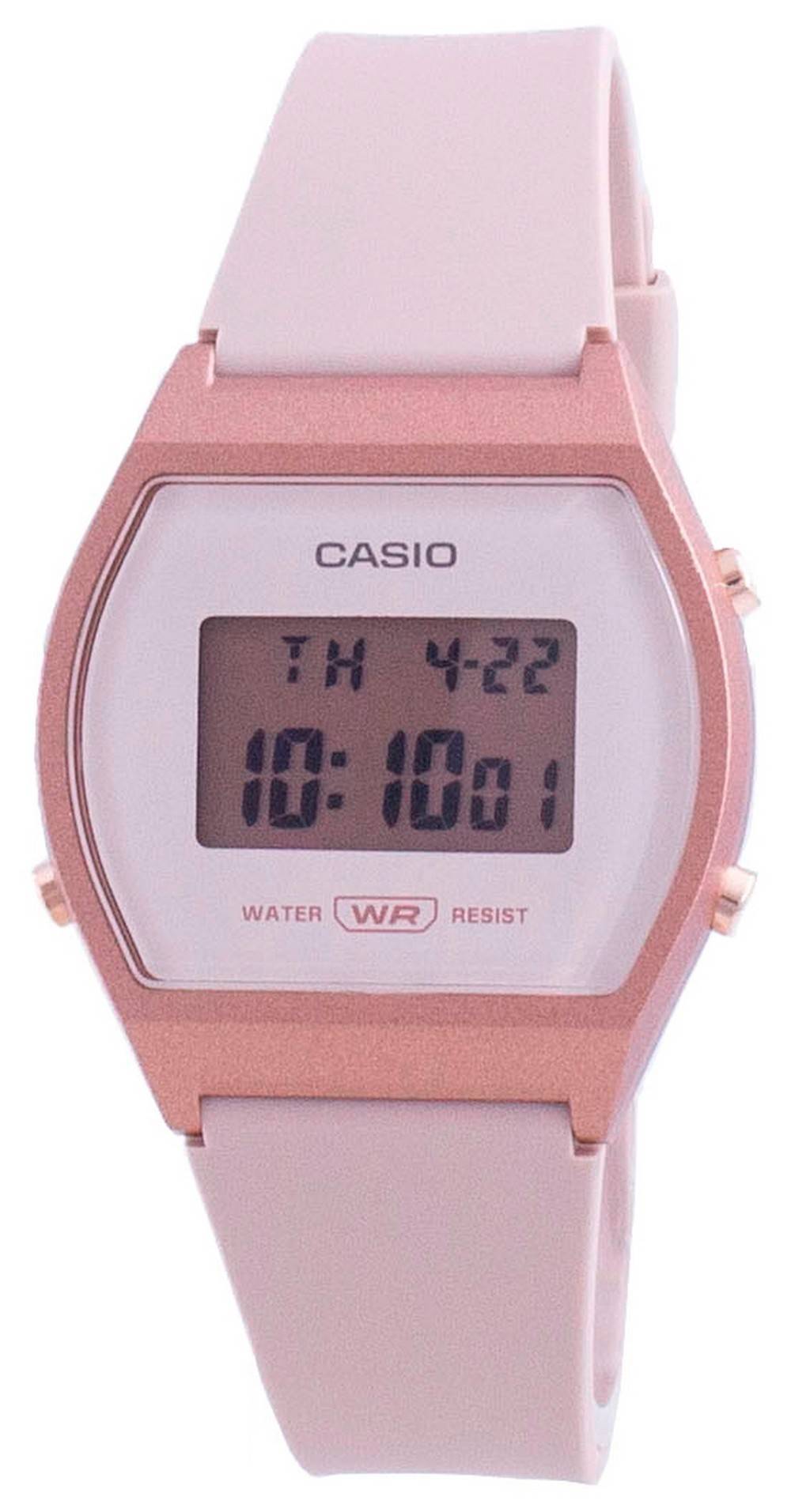Casio Youth Digital Quartz LW-204-4 Wo Stainless Steel. A brand-new Casio Youth watch. Side view.