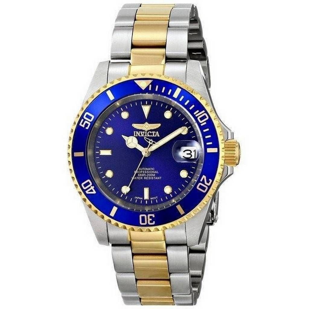 Invicta Automatic Professional Pro Diver 200M 8928OB. A brand-new Invicta Pro Diver watch featuring a Stainless steel strap. Front view.