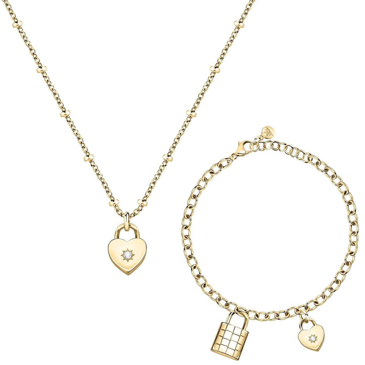 Morellato Abbraccio Gold Tone Stainless Steel Necklace And. A brand-new Morellato watch. Side view.