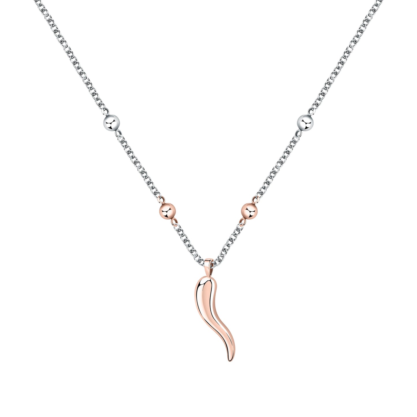 Morellato Istanti Rose Gold Tone Stainless Steel Necklace. A brand-new Morellato watch. Front view.