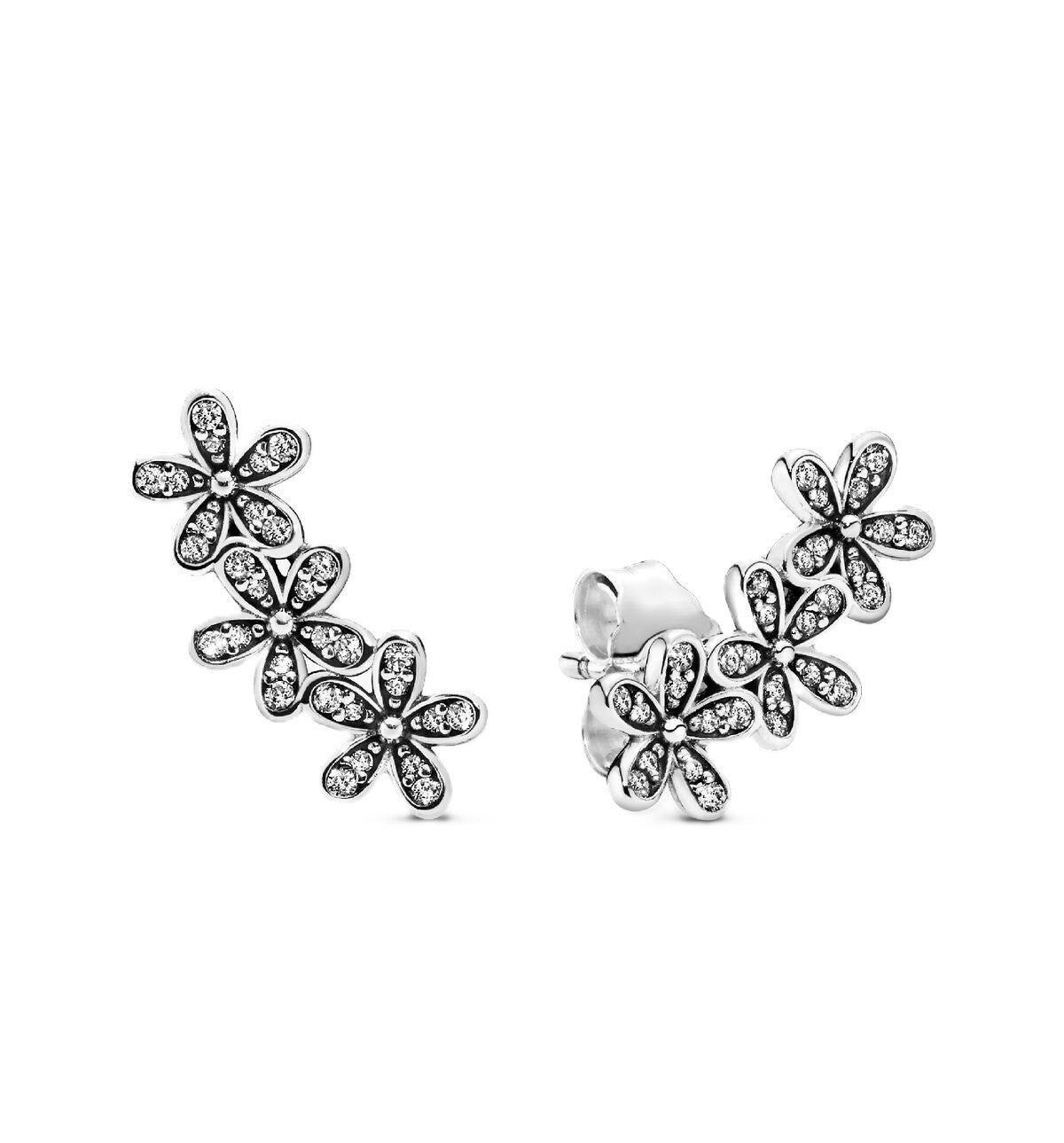 Pandora Daisy Flower Stud Earrings With Clear Cubic. A brand-new PANDORA watch. Front view.