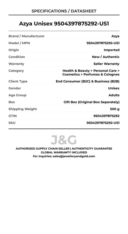 Azya Unisex 9504397875292-US1 - Specifications