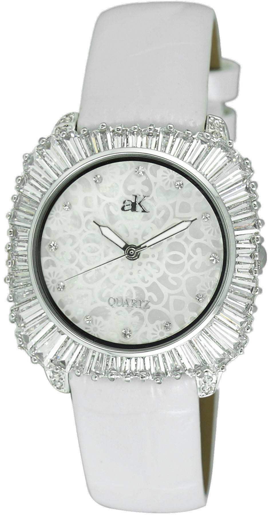 Adee Kaye Liberty - G2 Quartz movement Mother Of Pearl Leather Female AK2722-S.-.NS. A brand-new Adee Kaye Liberty - G2 watch featuring a Mother Of Pearl dial and a Leather strap. Angled view.