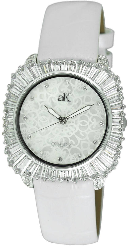 Adee Kaye Liberty - G2 Quartz movement Mother Of Pearl Leather Female AK2722-S.-.NS. A brand-new Adee Kaye Liberty - G2 watch featuring a Mother Of Pearl dial and a Leather strap. Angled view.