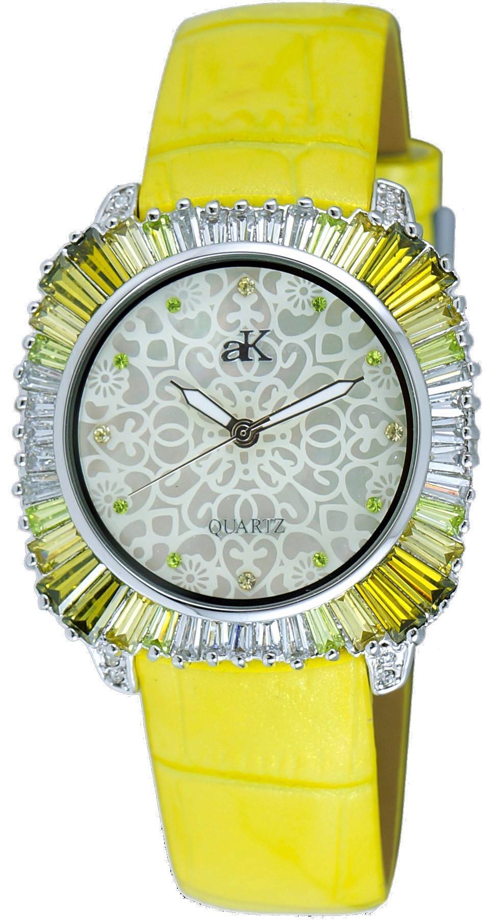Adee Kaye Liberty - G2 Quartz movement Mother Of Pearl Leather Female AK2722-SGN.-.NS. A brand-new Adee Kaye Liberty - G2 watch featuring a Mother Of Pearl dial and a Leather strap. Front view.