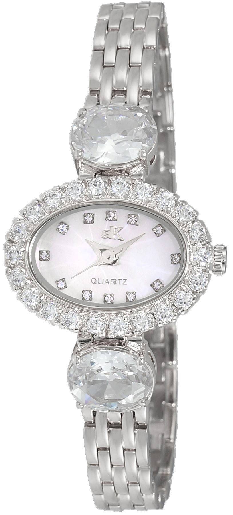 Adee Kaye Fancy Deployment clasp Mother Of Pearl Female AK2730-S.-.NS. A brand-new Adee Kaye Fancy watch featuring a Mother Of Pearl dial. Side view.