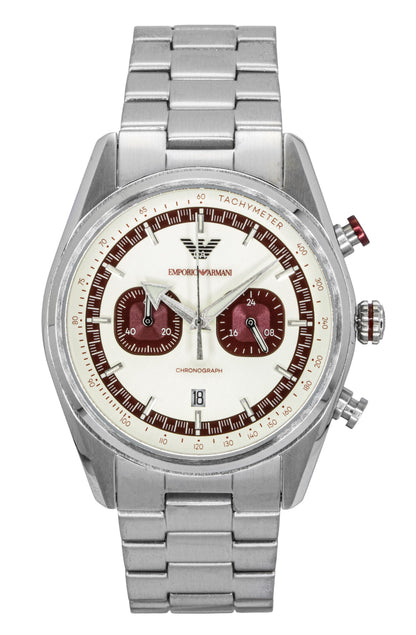 Emporio Armani Automatic movement Multicolor Stainless steel Male AR11645. A brand-new Emporio Armani watch featuring a Multicolor dial and a Stainless steel strap. Front view.