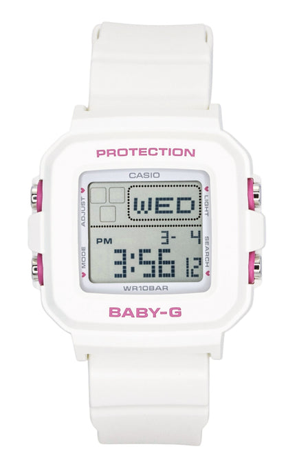 Casio Baby-G Quartz movement Blue Female BGD-10KH-7. A brand-new Casio Baby-G watch featuring a Blue dial. Side view.
