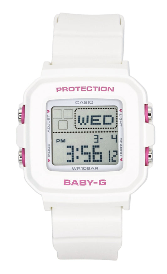 Casio Baby-G Quartz movement Blue Female BGD-10KH-7. A brand-new Casio Baby-G watch featuring a Blue dial. Side view.