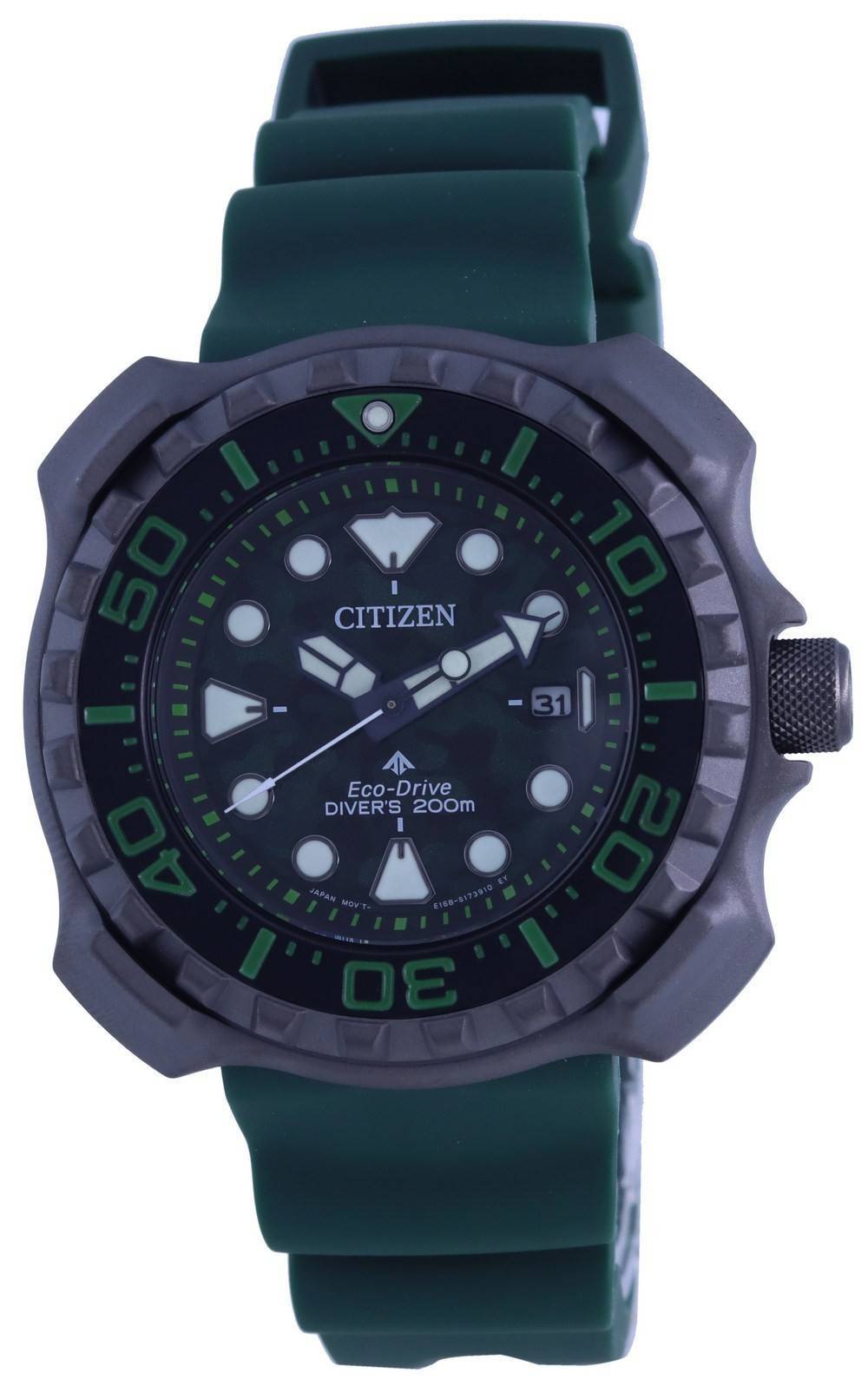 Citizen Promaster Date display Black Polyurethane (PU) Male BN0228-06W. A brand-new Citizen Promaster watch featuring a Black dial and a Polyurethane (PU) strap. Front view.