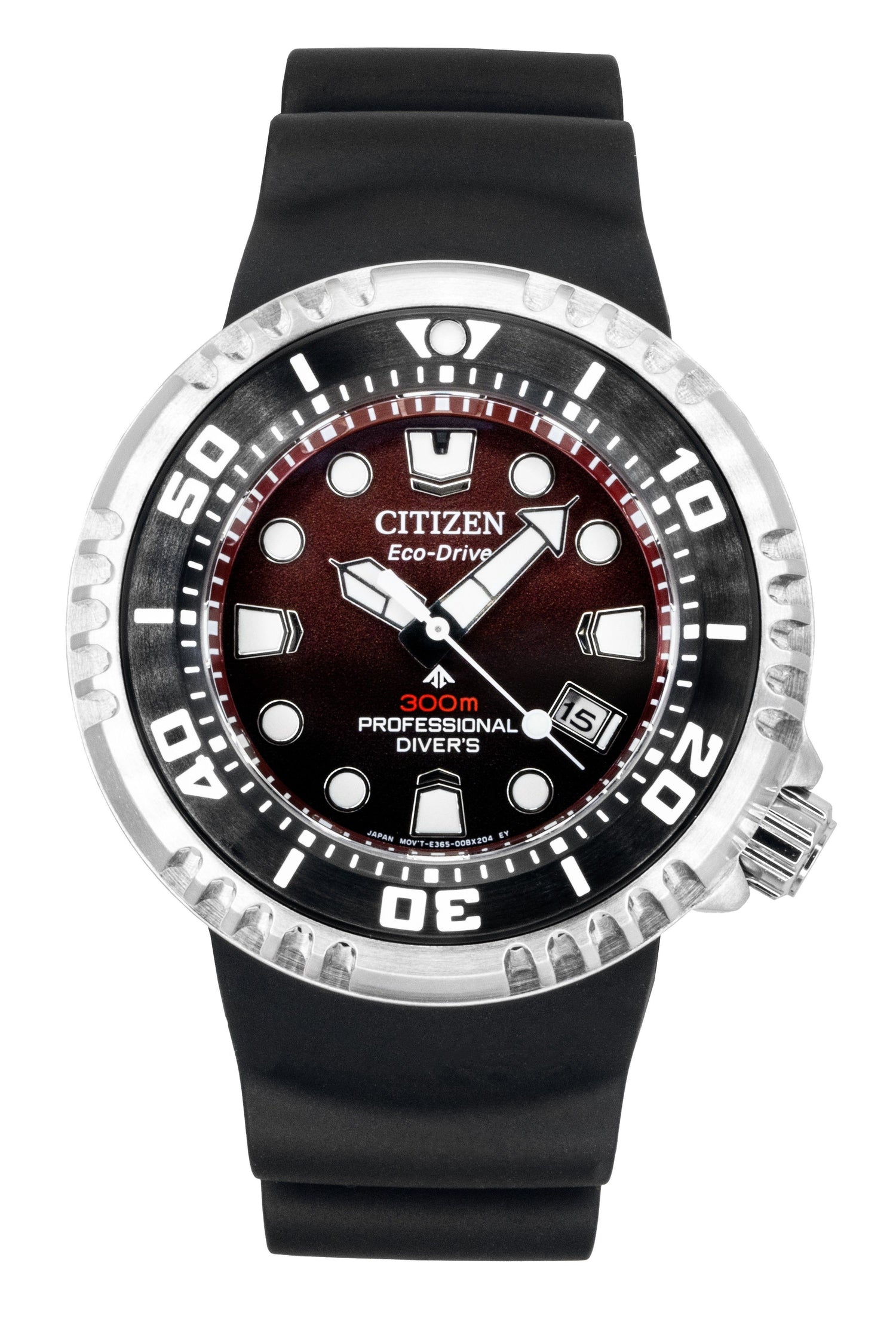Citizen Promaster Red Polyurethane (PU) Male BN1024-01Z. A brand-new Citizen Promaster watch featuring a Red dial and a Polyurethane (PU) strap. Side view.