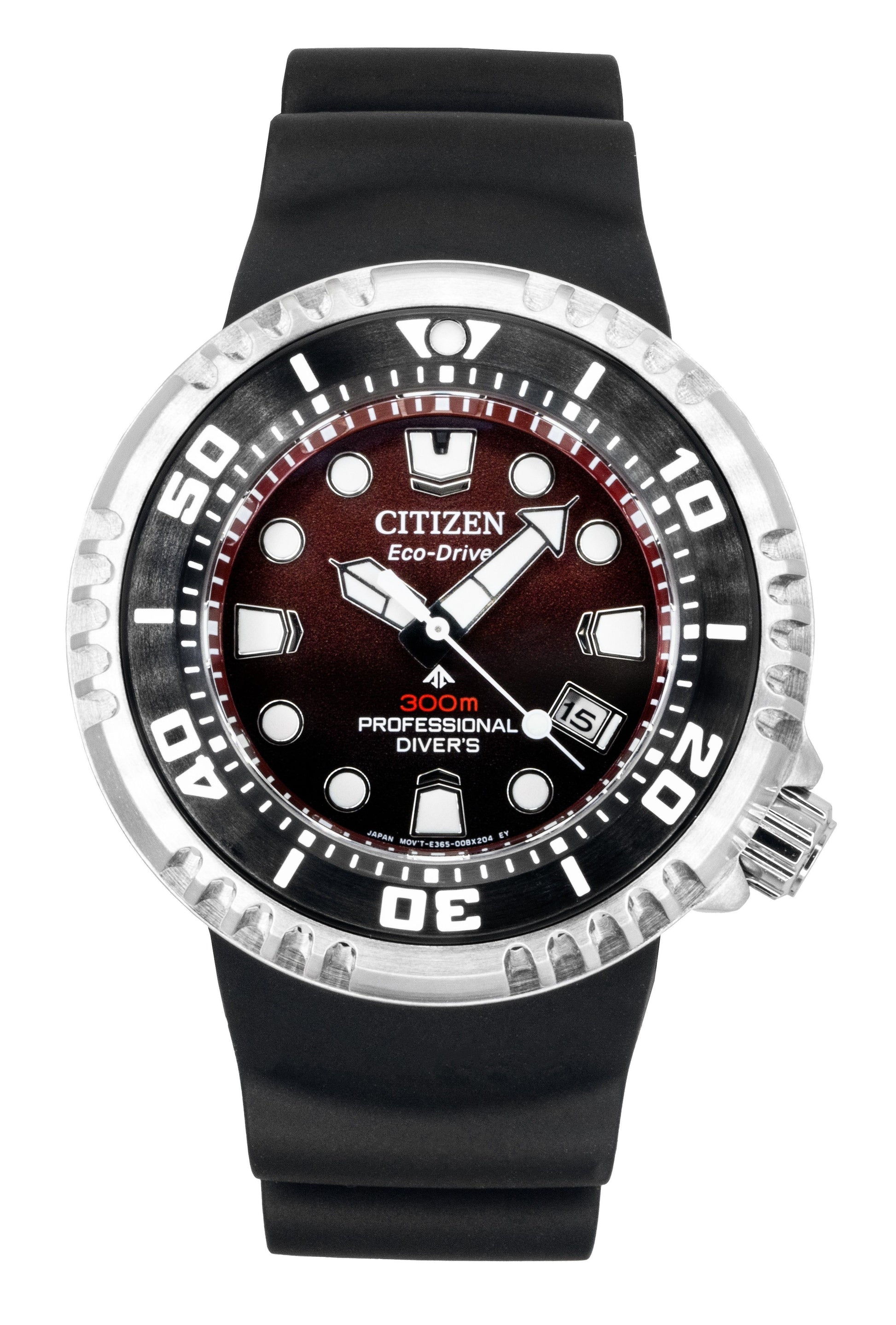 Citizen Promaster Red Polyurethane (PU) Male BN1024-01Z. A brand-new Citizen Promaster watch featuring a Red dial and a Polyurethane (PU) strap. Side view.