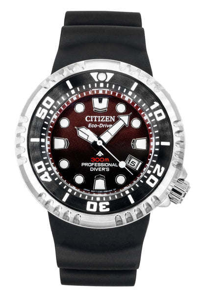 Citizen Promaster Red Polyurethane (PU) Male BN1024-01Z. A brand-new Citizen Promaster watch featuring a Red dial and a Polyurethane (PU) strap. Side view.
