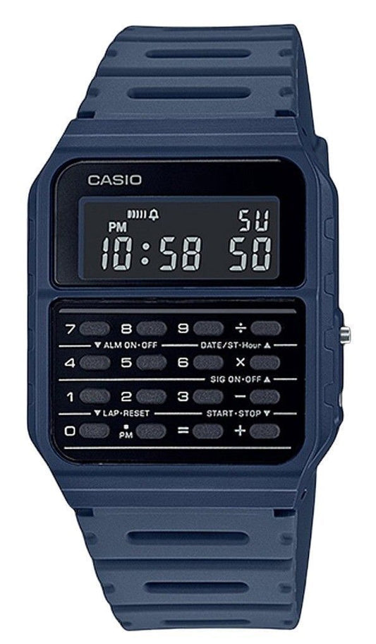 Casio Youth Alarm Black Unisex CA-53WF-2B. A brand-new Casio Youth watch featuring a Black dial. Front view.