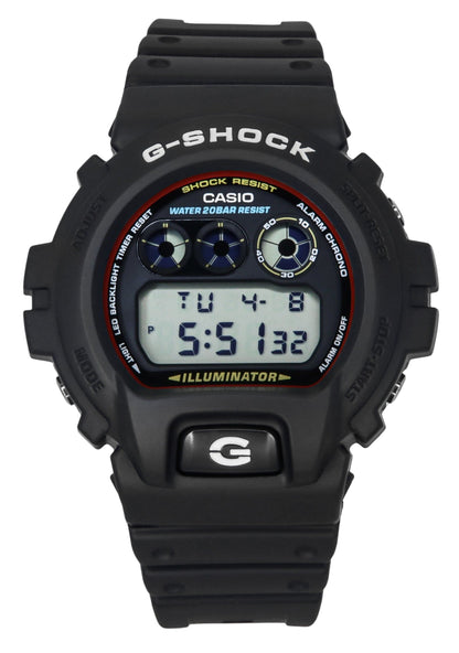 Casio G-Shock Alarm Blue Plastic Male DW-6900RL-1. A brand-new Casio G-Shock watch featuring a Blue dial and a Plastic strap. Front view.