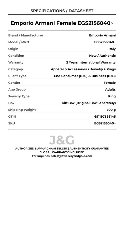 Emporio Armani Female EGS2156040~ - Specifications