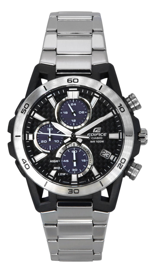 Casio Edifice Sospensione Chronograph function Grey Stainless steel Male EQS-960D-1AV. A brand-new Casio Edifice watch featuring a Grey dial and a Stainless steel strap. Angled view.