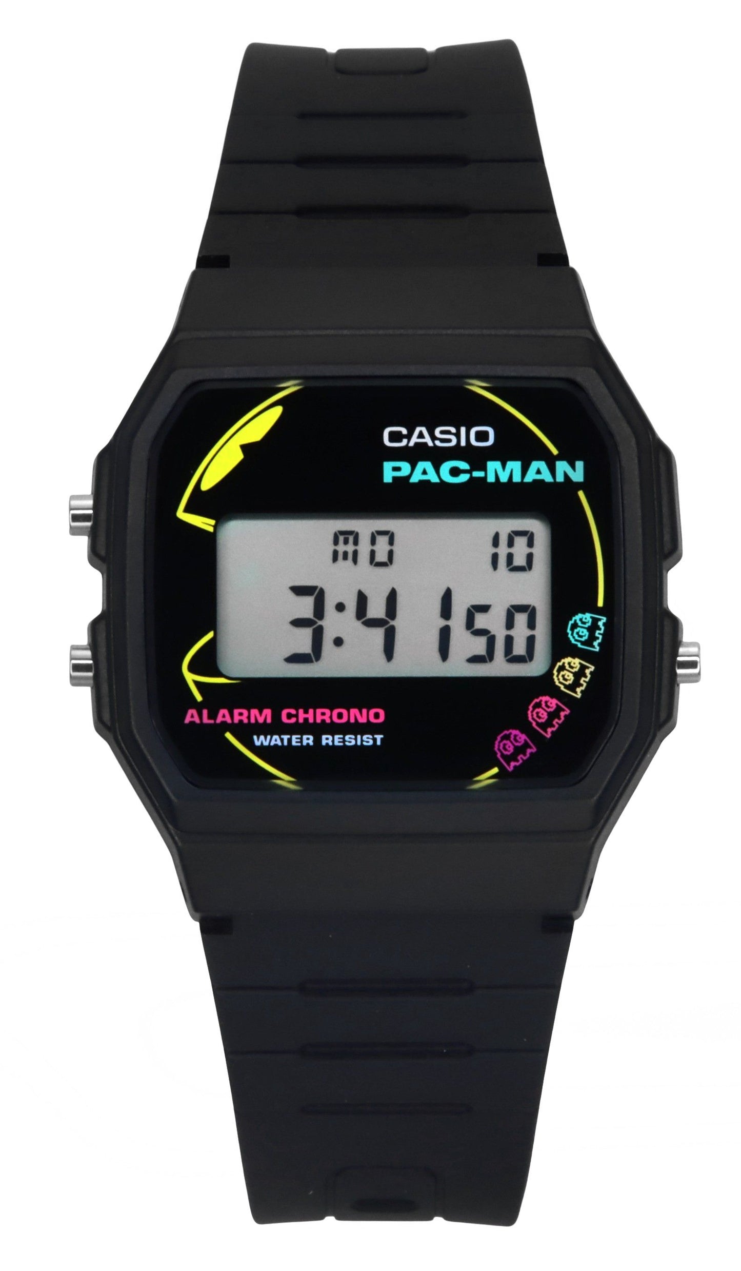 Casio Standard Alarm White Plastic Unisex F-91WPC-1A. A brand-new Casio Standard watch featuring a White dial and a Plastic strap. Side view.