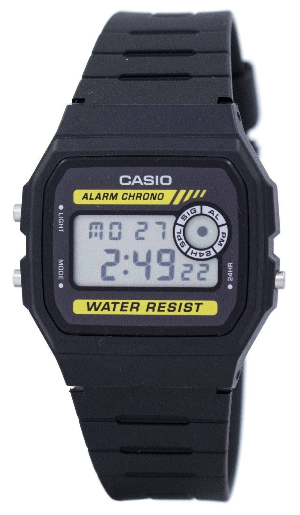 Casio Alarm Blue Male F-94WA-9. A brand-new Casio watch featuring a Blue dial. Front view.