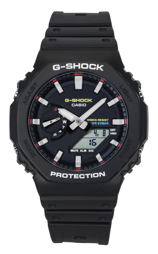 Casio G-Shock Alarm Black Plastic Male GA-2100RL-1A. A brand-new Casio G-Shock watch featuring a Black dial and a Plastic strap. Front view.