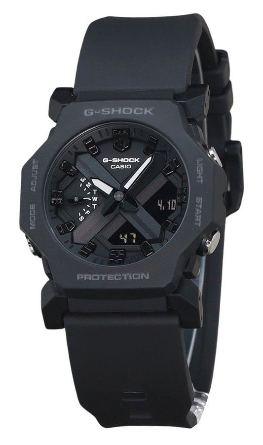 Casio G-Shock Quartz movement Black Male GA-2300-1A. A brand-new Casio G-Shock watch featuring a Black dial. Side view.