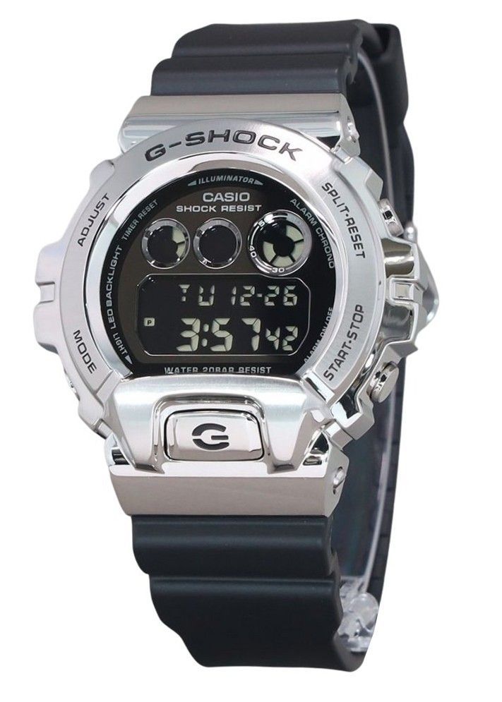 Casio G-Shock Quartz movement Black Male GM-6900U-1. A brand-new Casio G-Shock watch featuring a Black dial. Front view.