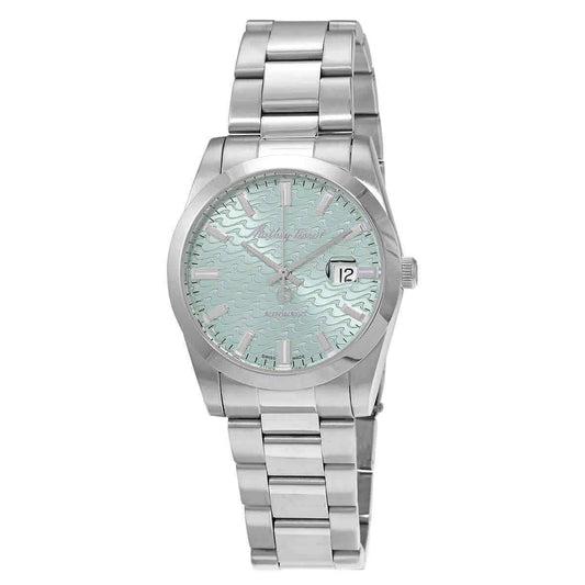 Mathey-Tissot Mathy I Automatic movement Green Stainless steel Male H1450ATV.-.MT. A brand-new Mathey-Tissot Mathy watch featuring a Green dial and a Stainless steel strap. Front view.