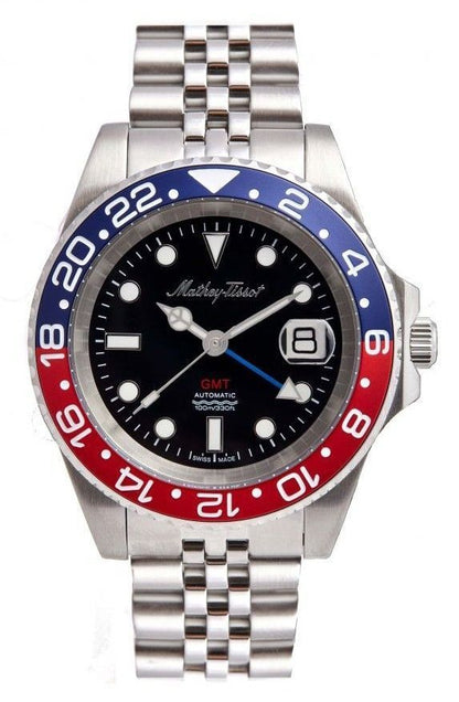 Mathey-Tissot Automatic movement Black Stainless steel Male H903ATAR.-.MT. A brand-new Mathey-Tissot watch featuring a Black dial and a Stainless steel strap. Side view.