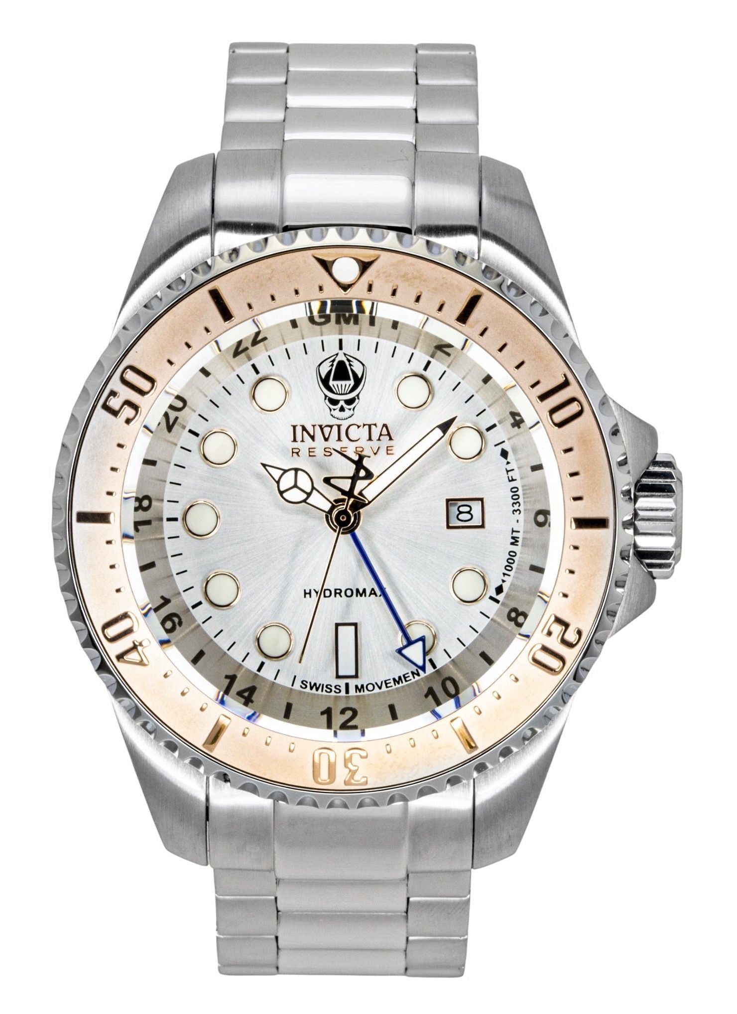 Invicta Quartz movement Silver Stainless steel Male INV16964. A brand-new Invicta watch featuring a Silver dial and a Stainless steel strap. Angled view.