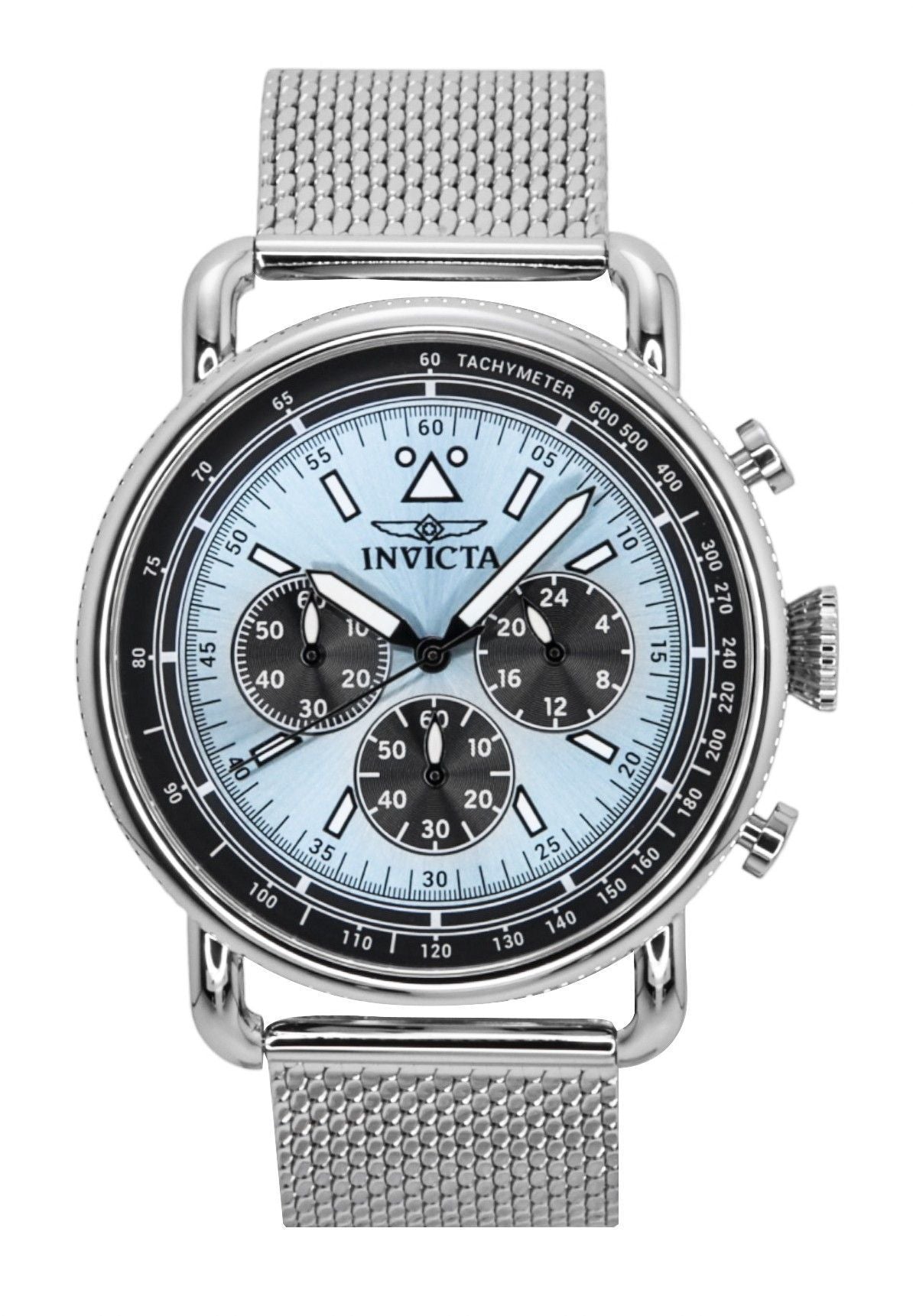 Invicta Speedway Quartz movement Blue Stainless steel Male INV47359. A brand-new Invicta Speedway watch featuring a Blue dial and a Stainless steel strap. Front view.