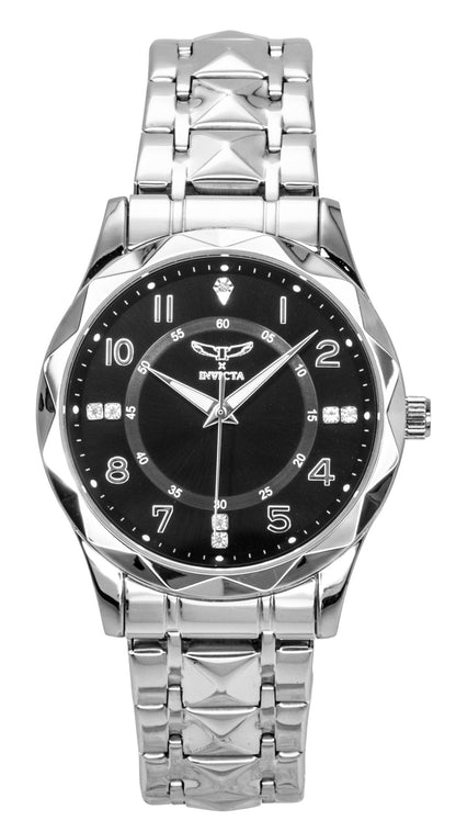Invicta Specialty Quartz movement Black Stainless steel Male INV69027. A brand-new Invicta Specialty watch featuring a Black dial and a Stainless steel strap. Side view.