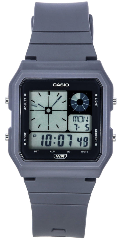 Casio POP Date display Blue Male LF-20W-8A2. A brand-new Casio POP watch featuring a Blue dial. Angled view.