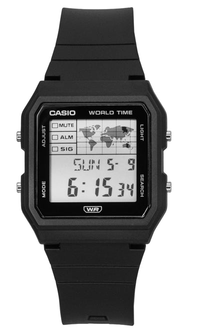 Casio POP Quartz movement Black Plastic Unisex LF-30W-1A. A brand-new Casio POP watch featuring a Black dial and a Plastic strap. Front view.