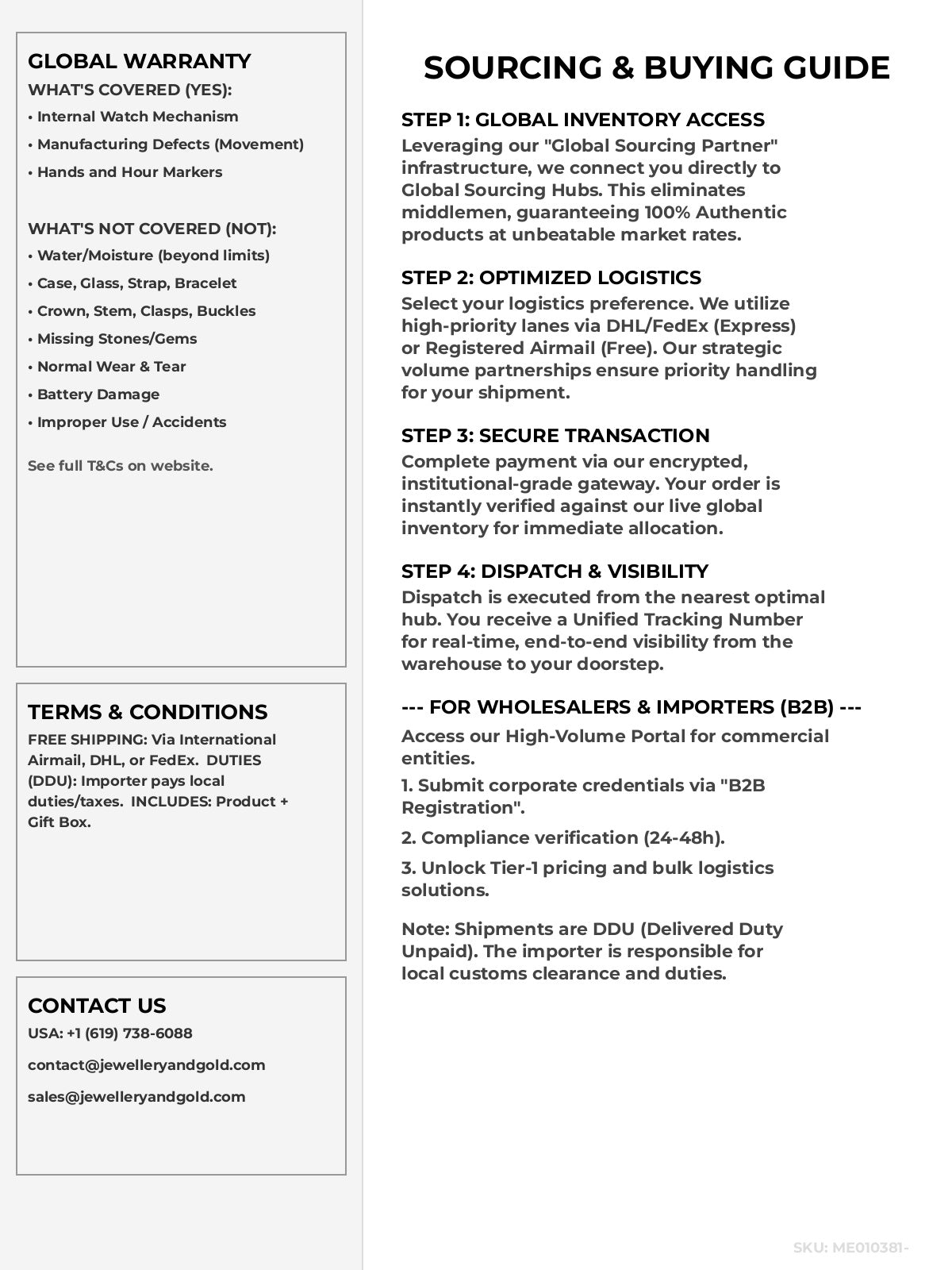 Buying Guide & Warranty