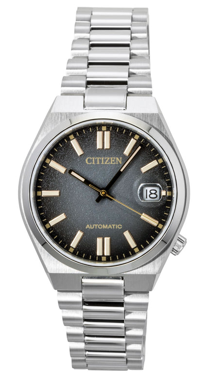 Citizen Tsuyosa Stainless Steel Black Dial Automatic. A brand-new Citizen Tsuyosa watch featuring a Black dial and a Stainless steel strap. Front view.