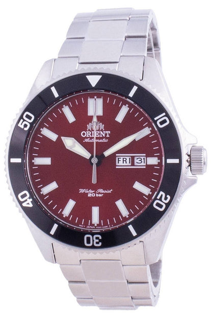 Orient Sports Automatic movement Red Stainless steel Male RA-AA0915R19B. A brand-new Orient Sports watch featuring a Red dial and a Stainless steel strap. Front view.