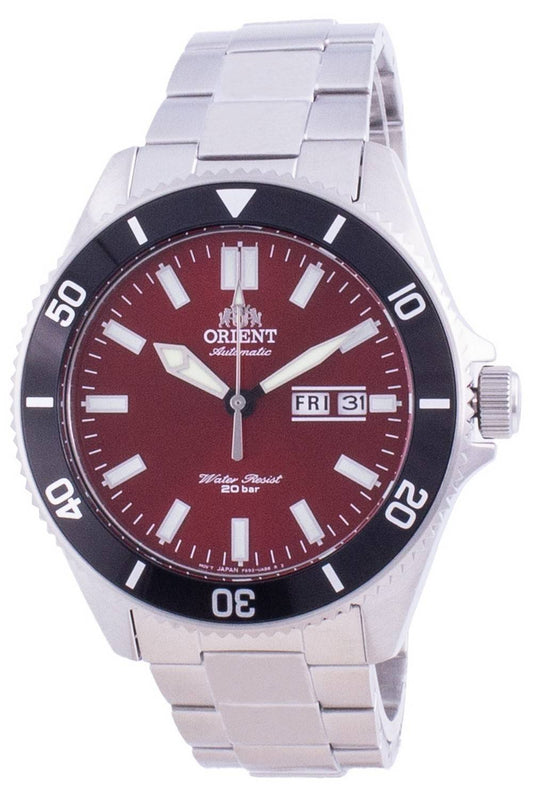 Orient Sports Automatic movement Red Stainless steel Male RA-AA0915R19B. A brand-new Orient Sports watch featuring a Red dial and a Stainless steel strap. Front view.