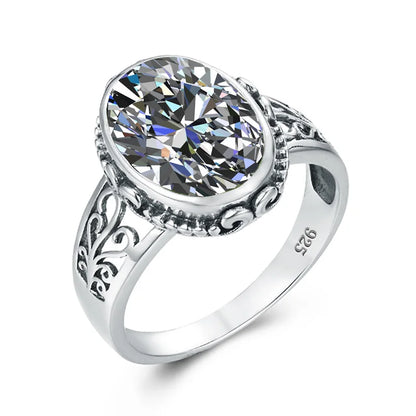 10x14mm Oval Garnet Statement Ring – 14K Gold Plated 925 Silver, Handmade Luxury Jewelry for Birthdays