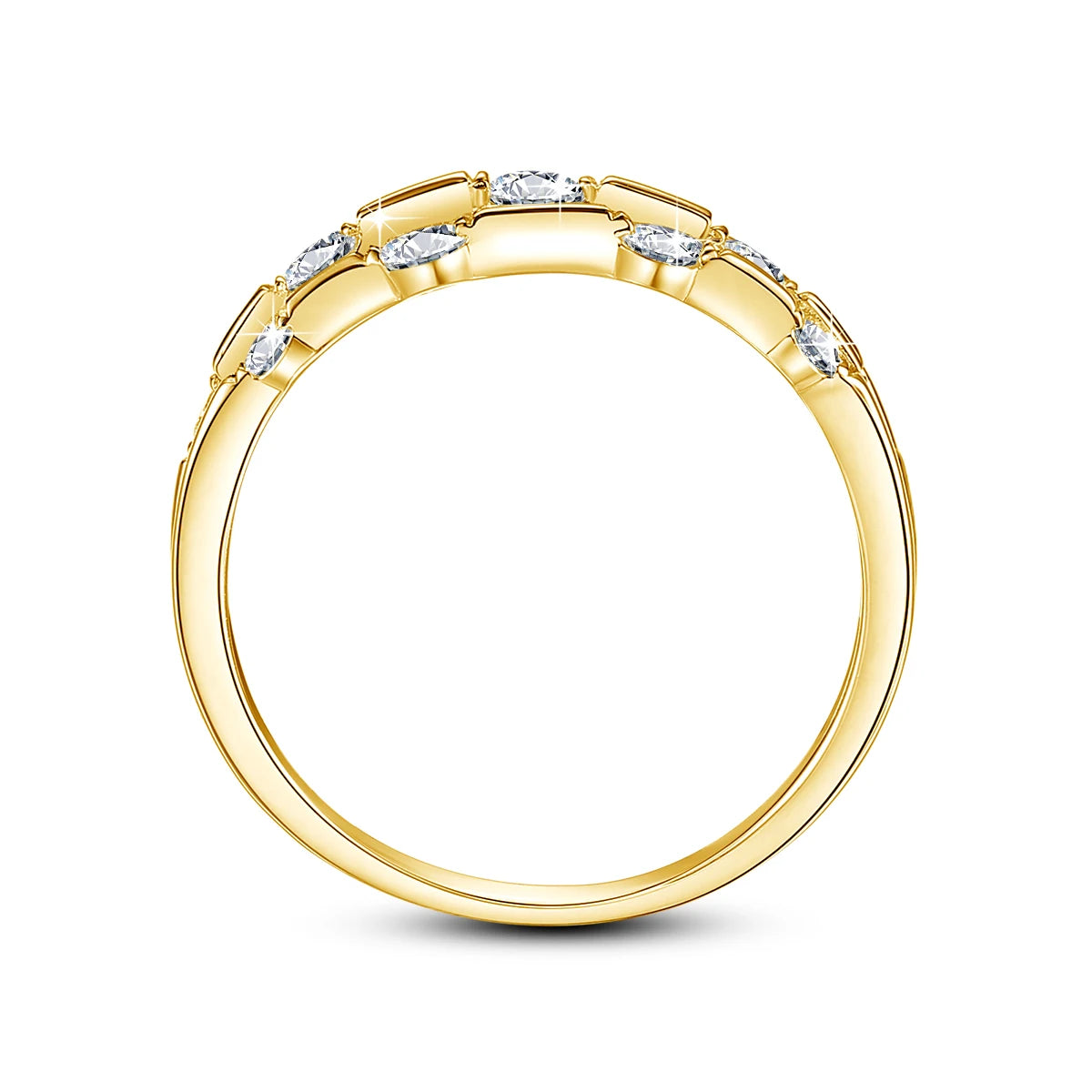 Moissanite Eternity Band for Women – 925 Sterling Silver, D Color VVS1, GRA Certified Wedding Jewelry, Passes Diamond Test