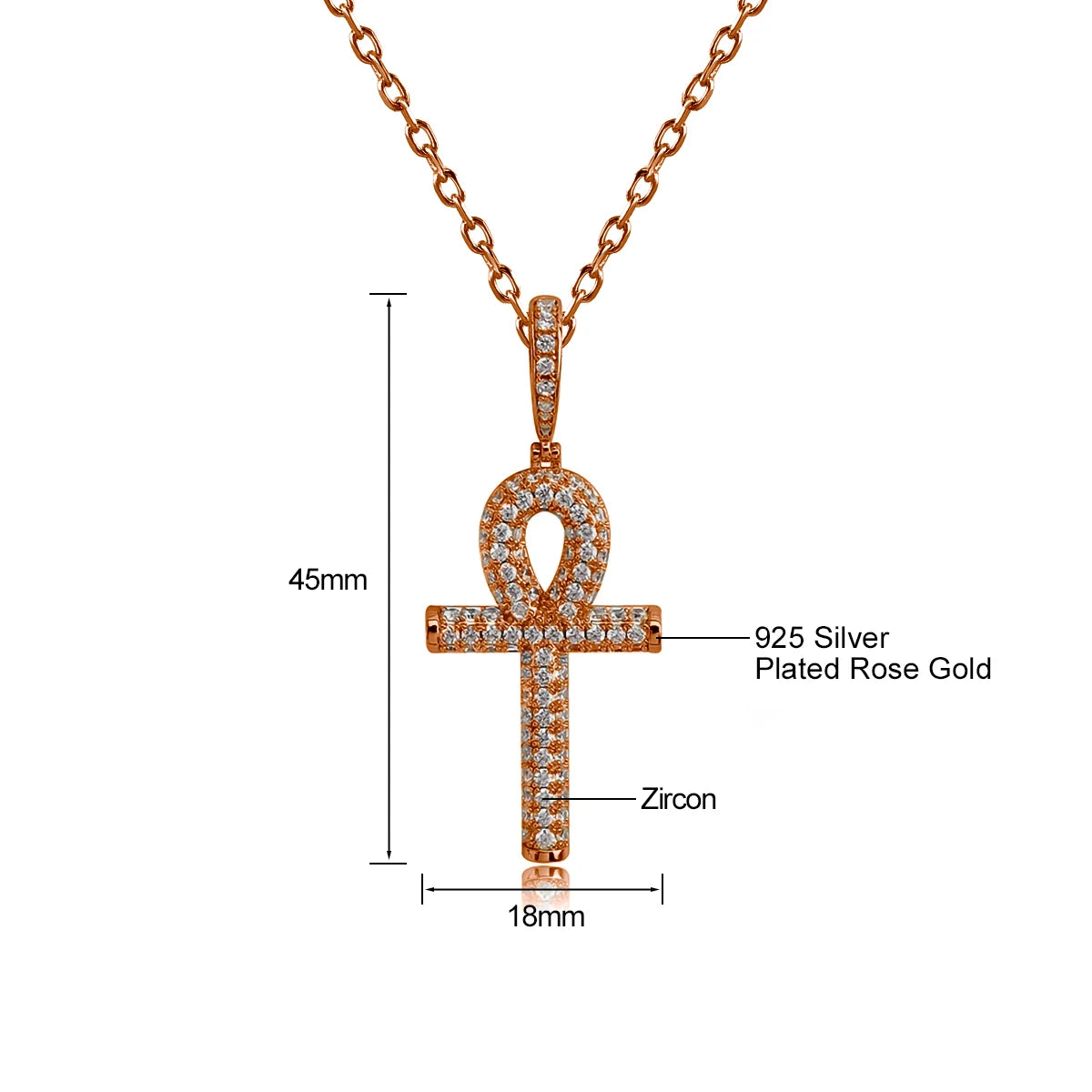 Hip Hop Moissanite Cross Pendant – 925 Sterling Silver, Unisex Christmas Jewelry