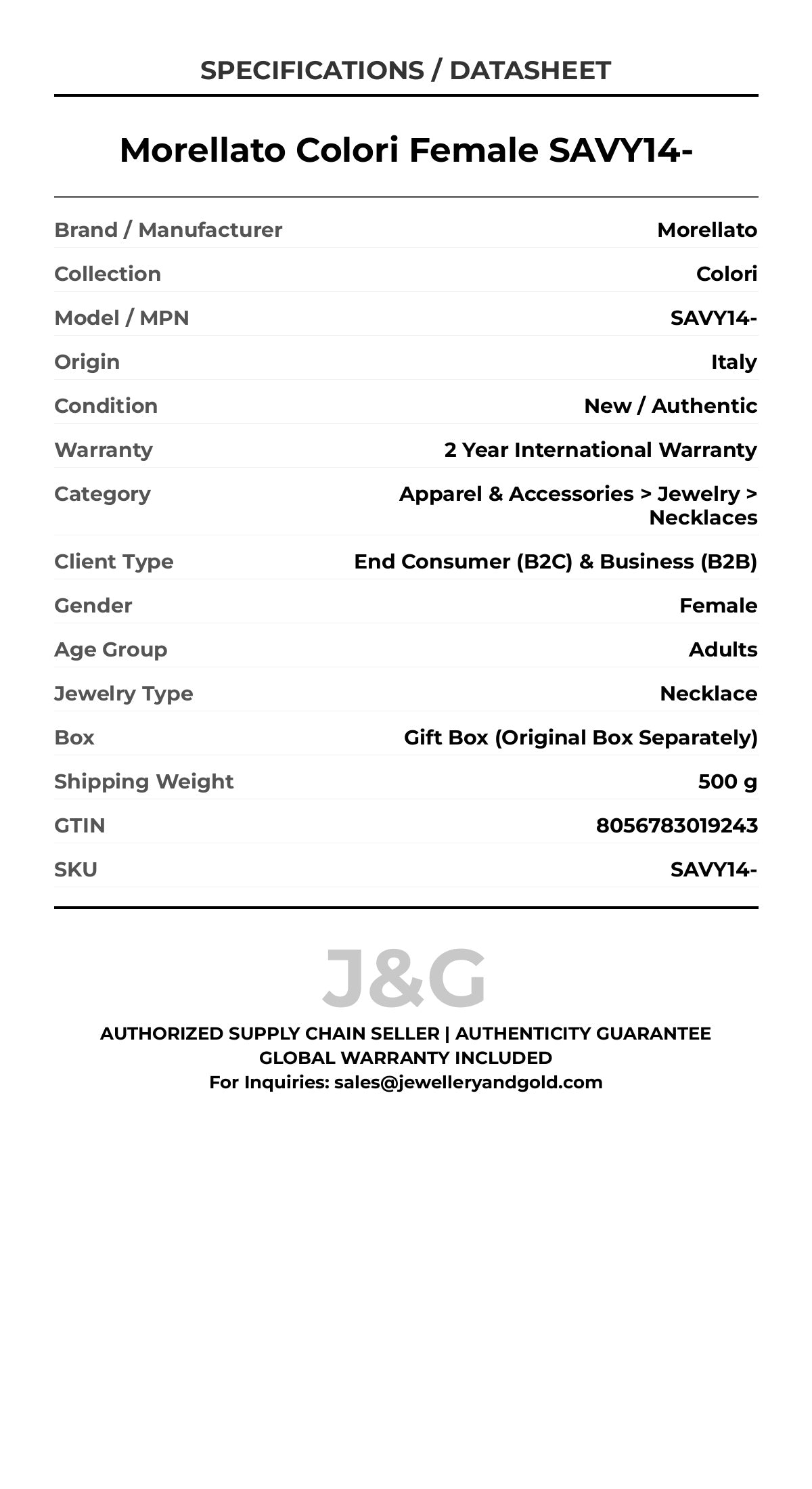 Morellato Colori Female SAVY14- - Specifications