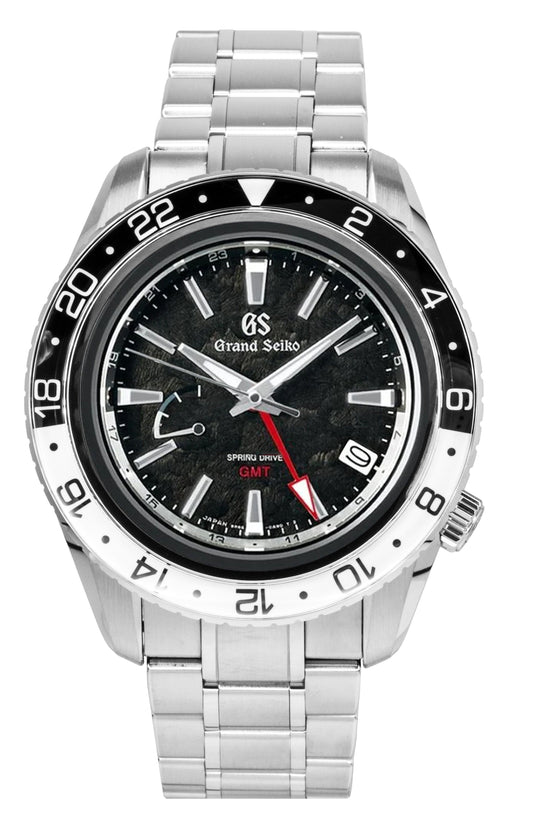 Grand Seiko Sport Automatic movement Black Stainless steel Male SBGE277G. A brand-new Grand Seiko Sport watch featuring a Black dial and a Stainless steel strap. Side view.
