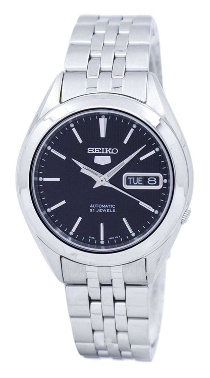 Seiko Automatic movement White Stainless steel Male SNKL23K1. A brand-new Seiko watch featuring a White dial and a Stainless steel strap. Front view.