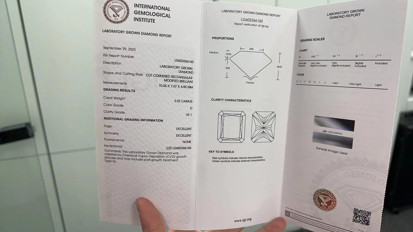 Ring 14K Yellow Gold 1-5ct Radiant Lab Diamond Halo IGI Female's - J&G® JEWELRY STORE